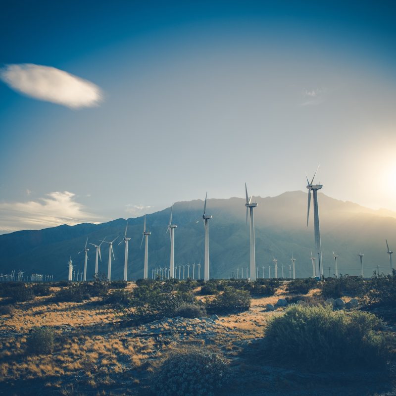 California Renewable Energy. Wind Energy Power Plant. Coachella Valley, United States of America.
